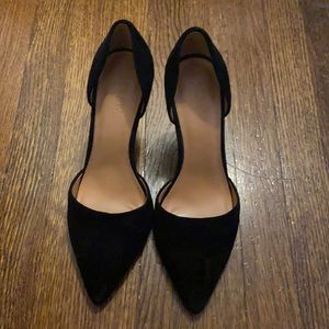 J. Crew Suede d’Orsay pumps, 3.5 inch heel